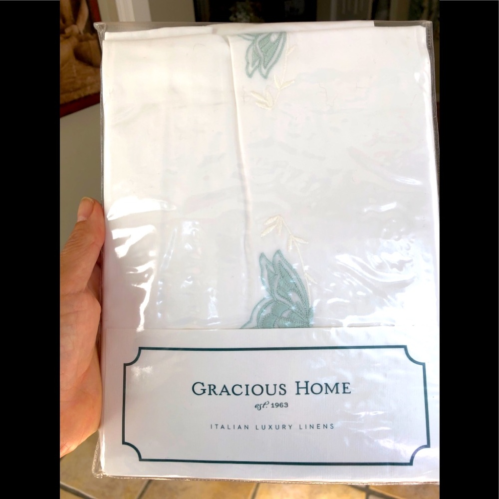 2  Luxurious Gracious Homes Italian Standard Shams w butterfly motif.(4 avail)